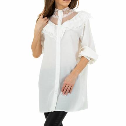 Damen Longbluse von Voyelles Gr. S/36 - white