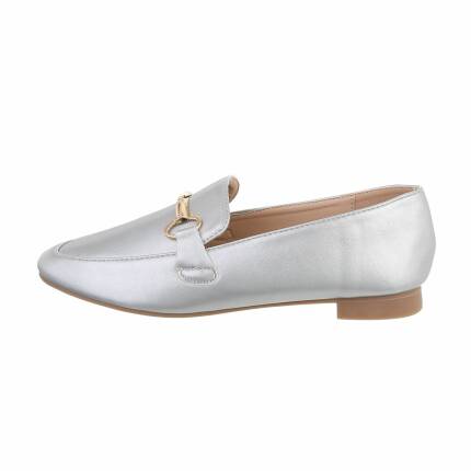 Damen Slipper - silver Gr. 39