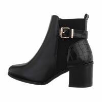 Damen High-Heel Stiefeletten - blackpu