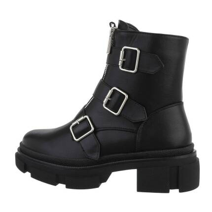 Damen High-Heel Stiefeletten - blackpu Gr. 37