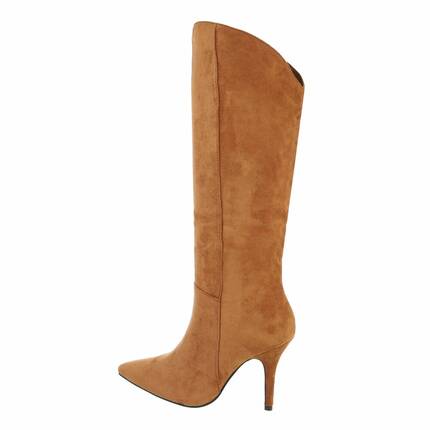 Damen High-Heel Stiefel - camel Gr. 37