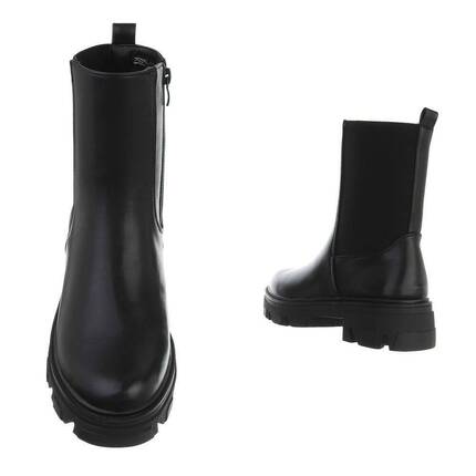 Damen Chelsea Boots - blackpu - 12 Paar