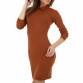 Damen Strickkleid von Whoo Fashion Gr. One Size - brown