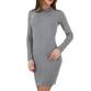 Damen Strickkleid von Whoo Fashion Gr. One Size - grey