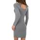 Damen Strickkleid von Whoo Fashion Gr. One Size - grey