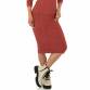 Damen Stretchrock von Glo Story Gr. L/XL - red