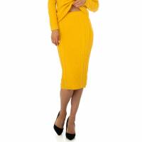 Damen Stretchrock von Glo Story - yellow