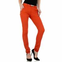 Damen Chinos von M. Sara Denim - orange