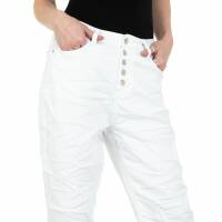 Damen Boyfriend-Hose von Colorful Denim - white