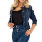 Damen Jeansjacke von M.Sara - blue