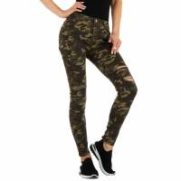 Damen Skinny Jeans von M.Sara - armygreen