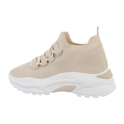 Damen Low-Sneakers - beige Gr. 37