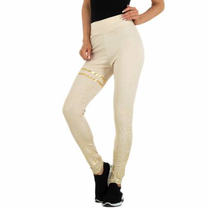 Damen Klassische Leggings von Holala Gr. S/M - cream