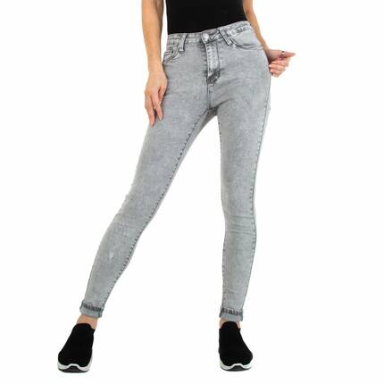 Damen High Waist Jeans von Colorful Premium Gr. S/36 - grey