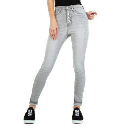 Damen High Waist Jeans von Colorful Premium Gr. XS/34 - grey