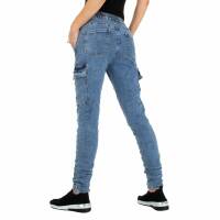 Damen High Waist Jeans von Jewwely - blue