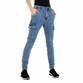 Damen High Waist Jeans von Jewwely - blue