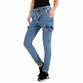 Damen High Waist Jeans von Jewwely - blue