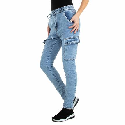 Damen Relaxed Fit Jeans von Jewwely Gr. S/36 - blue