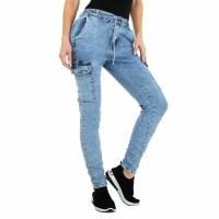 Damen Relaxed Fit Jeans von Jewwely Gr. S/36 - blue