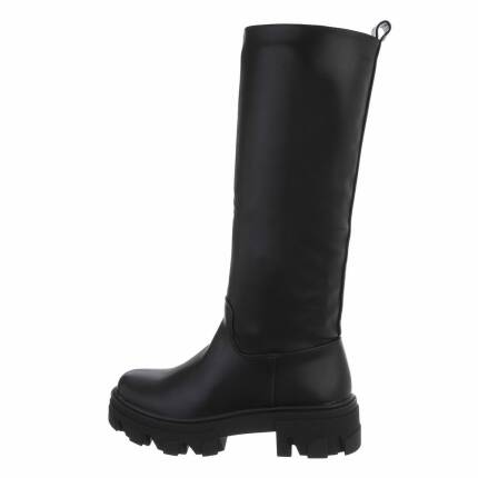 Damen Klassische Stiefel - blackpu Gr. 36