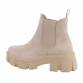 Damen Chelsea Boots - beigesuede Gr. 36