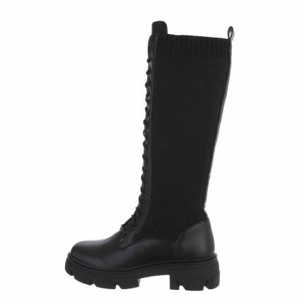 Damen Schnürstiefel - black Gr. 37