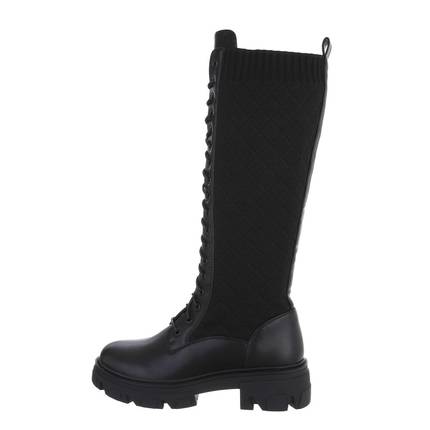 Damen Schnrstiefel - black Gr. 37