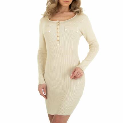 Damen Stretchkleid von EMMASH Gr. S/M - cream