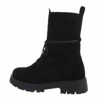 Damen Schnürstiefeletten - blacksuede