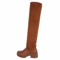 Damen Overknee-Stiefel - camel