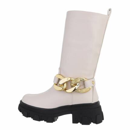 Damen Klassische Stiefel - beige Gr. 36