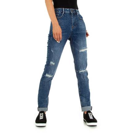 Damen High Waist Jeans Gr. S/36 - blue