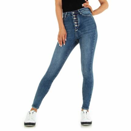 Damen High Waist Jeans von Laulia Gr. S/36 - blue