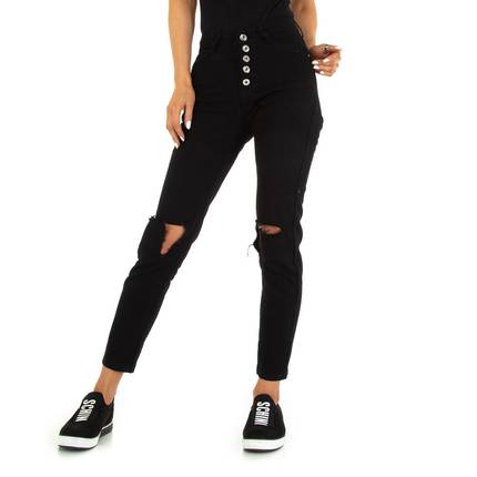 Damen High Waist Jeans von Laulia Gr. S/36 - black