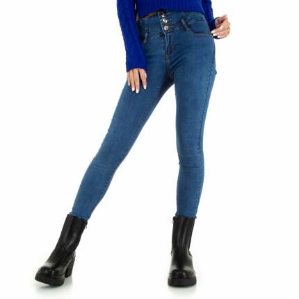 Damen High Waist Jeans von M.Sara Gr. 27 - blue