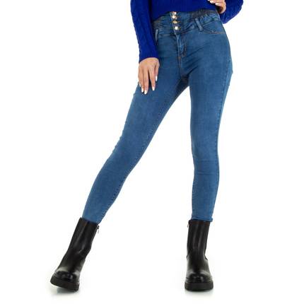 Damen High Waist Jeans von M.Sara Gr. 28 - blue