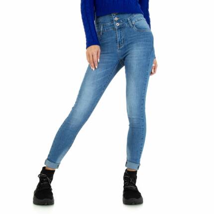 Damen High Waist Jeans von M.Sara Gr. 27 - blue