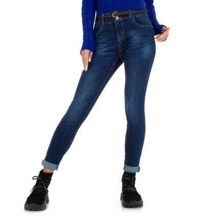 Damen High Waist Jeans von M.Sara Gr. 29 - blue