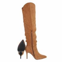 Damen Overknee-Stiefel - camel