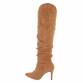 Damen Overknee-Stiefel - camel