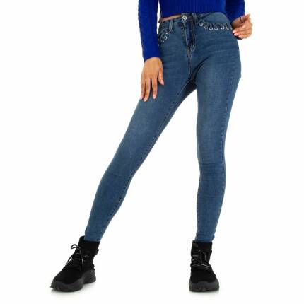 Damen High Waist Jeans von Laulia Gr. S/36 - blue