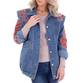 Damen Jeansjacke von White ICY - bluered