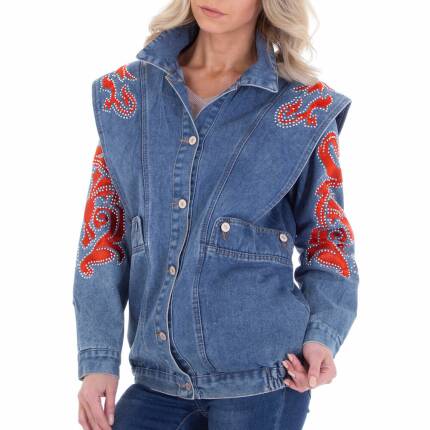 Damen Jeansjacke von White ICY Gr. L/40 - bluered