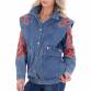 Damen Jeansjacke von White ICY Gr. L/40 - bluered