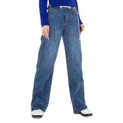 Damen High Waist Jeans von Laulia Gr. M/38 - blue