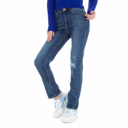 Damen High Waist Jeans von Laulia Gr. M/38 - blue