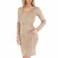 Damen Stretchkleid von EMMASH Gr. M/L - taupe