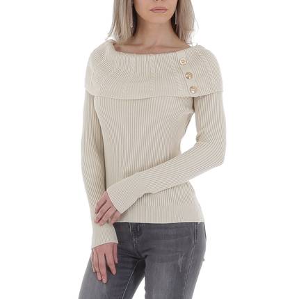 Damen Strickpullover von EMMASH Gr. S/M - cream