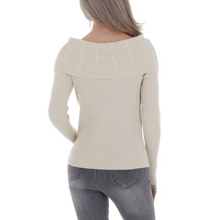 Damen Strickpullover von EMMASH Gr. S/M - cream